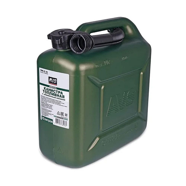 Канистра топливная AVS TPK-Z 10 пластиковая темно-зеленая 10 л