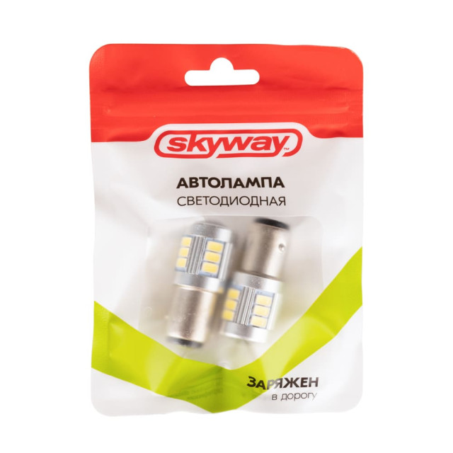 Автолампа диодная Skyway S08201317 S25/P21/5W 12/24V 18 SMD 2 шт