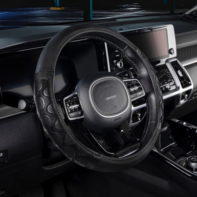 Оплетка экокожа Skyway Racer-2 M черная