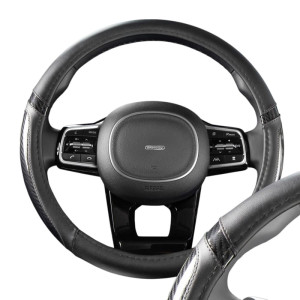 Оплетка экокожа Skyway Carbon-1 M черно/серая