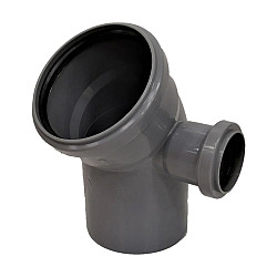 Отвод МультиМирПласт 110*50 мм 45° правый с кольцом