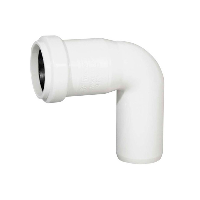 Отвод 32 мм 90° с кольцом белый