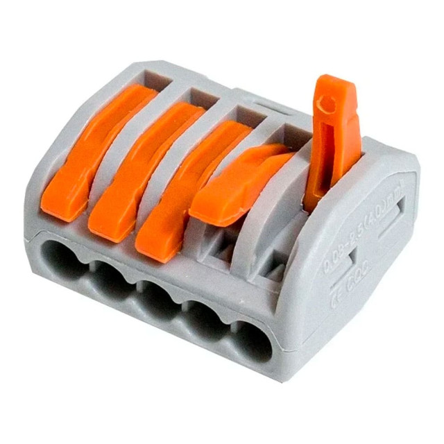 Клемма соединительная СириусА SKL222O-5-Gr с рычагами 5 отверстий