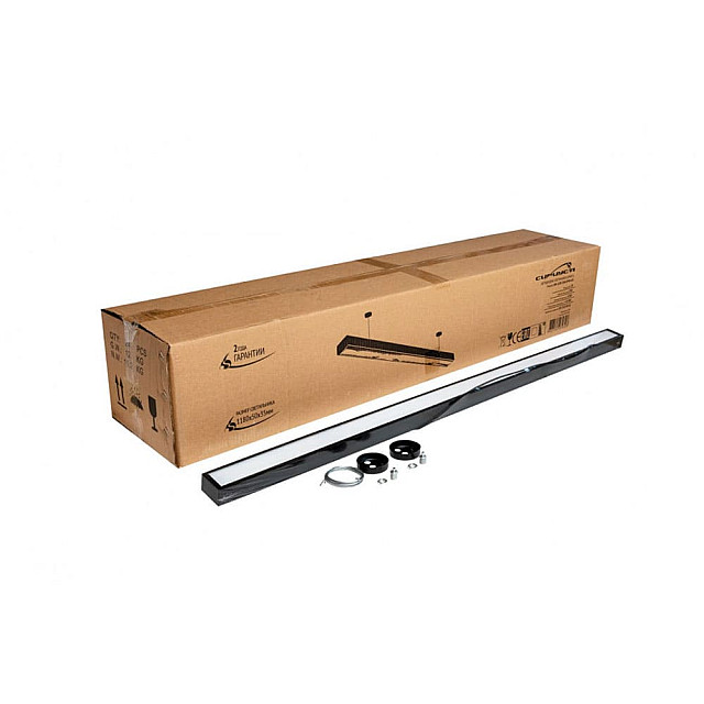 Светильник светодиодный СириусА UNI-1180-20W-OP-B-65K 1180*50*35 мм опал подвес 1 м