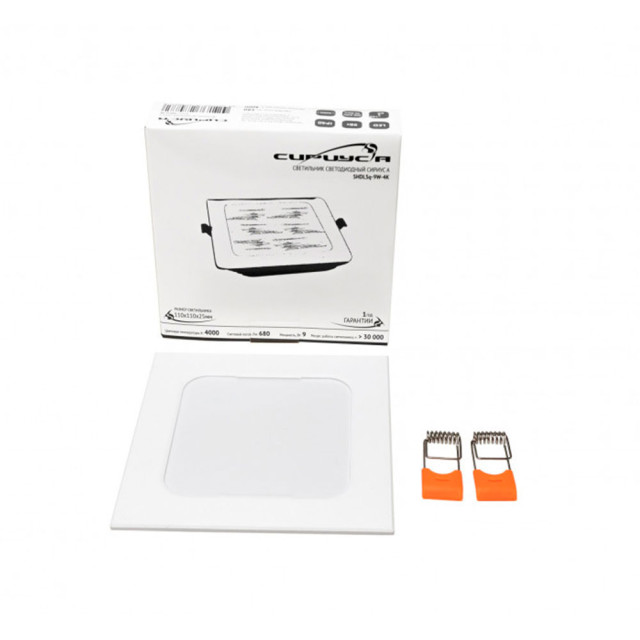 Светильник встраиваемый СириусА SHDLSq-9W-4K 110*110*25 мм опал