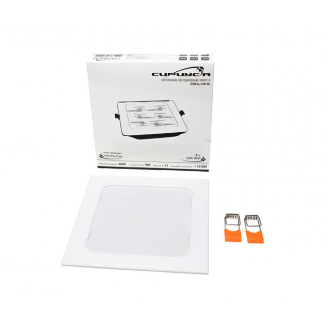 Светильник встраиваемый СириусА SHDLSq-12W-4K 140*140*25 мм опал