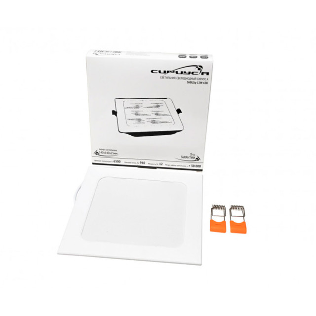 Светильник встраиваемый СириусА SHDLSq-12W-65K 140*140*25 мм опал