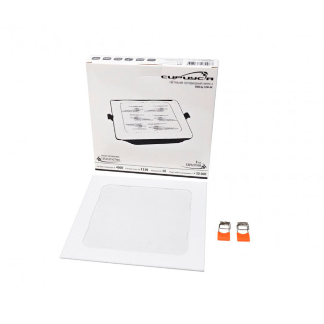 Светильник встраиваемый СириусА SHDLSq-18W-4K 165*165*27 мм опал