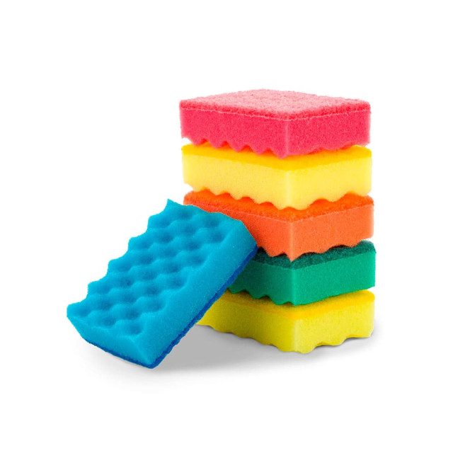 Губки для посуды Avikomp Eco Tecnology 41100 с волнистой поверхностью 95*65*30 мм 5 шт+1 шт