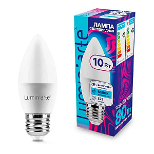 Лампа светодиодная Lumin-arte LSTD-С37 10Bт 6500К Е27 3/100