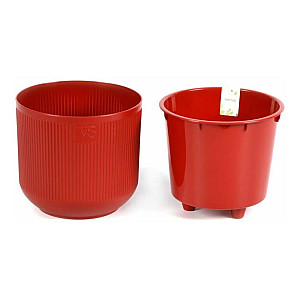 Горшок VipSet  AMR-3.1-10 Росси с дренажной системой красный 3.1 л
