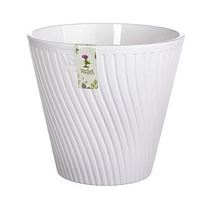 Горшок VipSet AML-2,7-01 Луи с дренажной системой белый 2.7 л