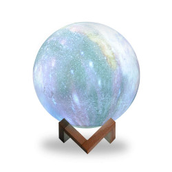 Светильник настольный Gauss NN003 3D Луна 1W RGB 5V Li-ion 450mA 15 см c пультом LED 1/6/12