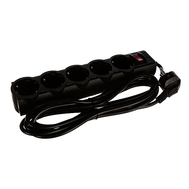 Сетевой фильтр Perfeo Powerx 8544429009 5 розеток черный 3 м