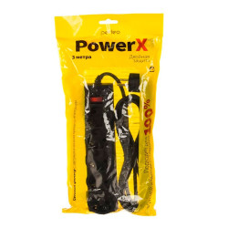Сетевой фильтр Perfeo Powerx 8544429009 5 розеток черный 3 м