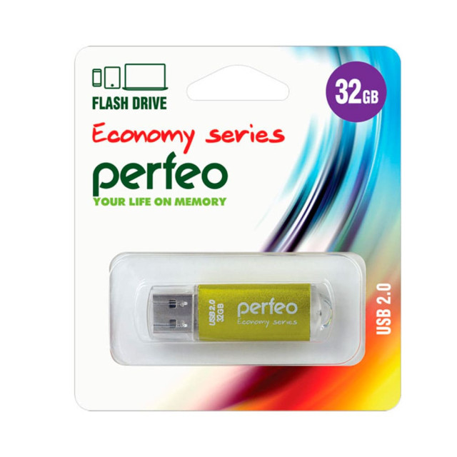 USB флэш-диск Perfeo PF-E01Gl032ES 32GB E01 Gold economy series