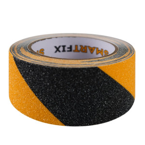 Лента противоскользящая SmartFix ANTI-SLIP клейкая чёрно-жёлтая 50 мм*5 м