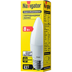 Лампа светодиодная Navigator 82 514 NLLB-C37-8-230-4K-E27-FR