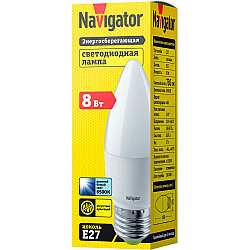 Лампа Navigator 82 515 NLLB-C37-8-230-6.5K-E27-FR