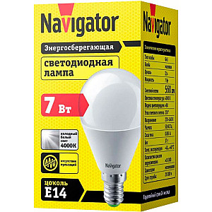 Лампа Navigator 82 542 NLLB G45 7 230 4K Е14