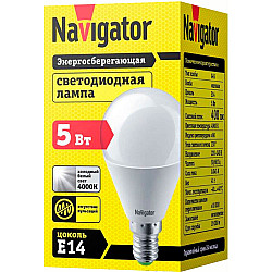 Лампа светодиодная Navigator 82 544 NLLB-P-G45-5-230-4K-E14