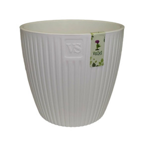 Горшок VipSet  AME-3-01 Эви с дренажной системой белый 3 л