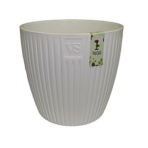 Горшок VipSet  AME-4.5-01 Эви с дренажной системой белый 4.5 л