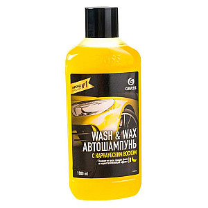 Автошампунь Grass Wash & Wax 110410 с карнаубским воском 1 л