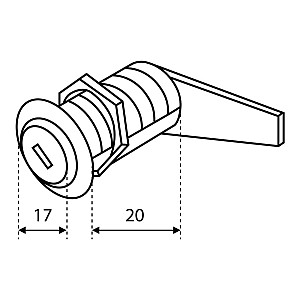 Замок врезной Стандарт ЗП 8503 почтовый 20 мм