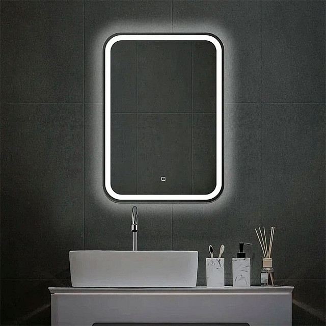 Зеркало Silver Mirrors Malta-Lite LED-00002666 открытая подсветка сенсорный выключатель 50*70 см