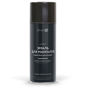 Эмаль термостойкая Elcon Max Therm для мангалов 1000°С черная 520 мл