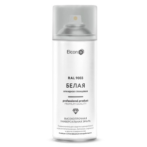 Эмаль универсальная Elcon алкидная Ral9003 белая глянцевая 520 мл
