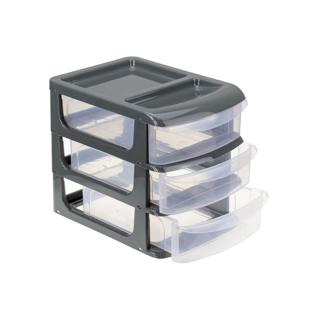 Бокс универсальный Idea М 2769 мини 3 секции графитовый