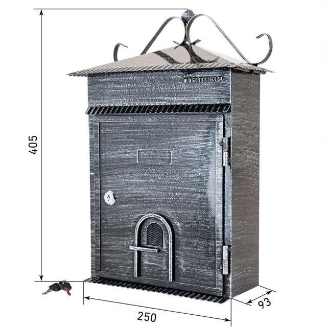 Ящик почтовый Аллюр №2006 5321 старое серебро