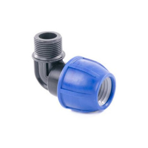 Колено РосТурПласт 11553 ПЭ наружная резьба 25*1/2