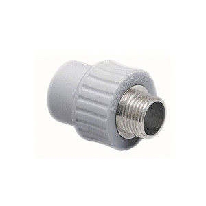 Ниппель РосТурПласт 10943 ПП комбинированный наружная резьба 20*3/4