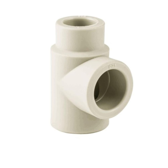 Тройник РосТурПласт 11011 ПП редукционный 32*25*32 мм PN 25 серый