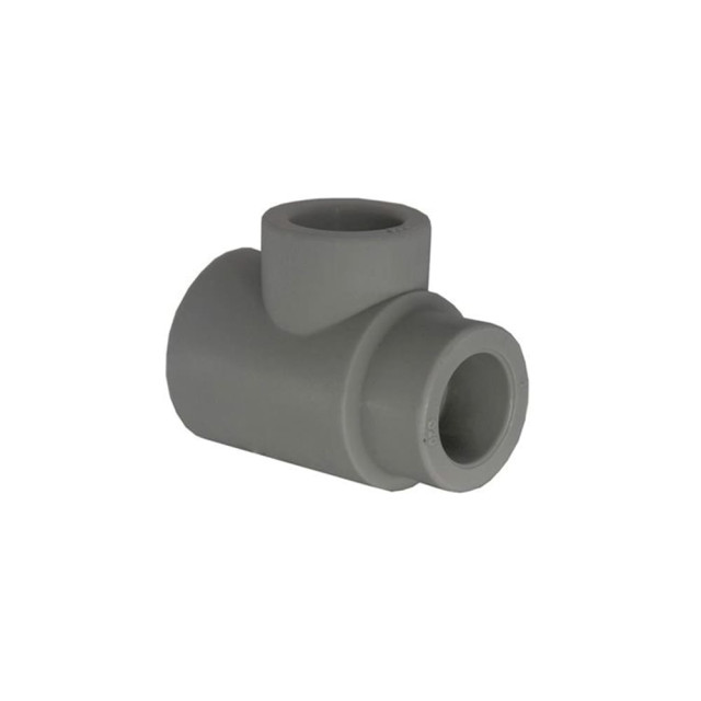 Тройник РосТурПласт 11009 ПП редукционный 32*20*25 мм серый