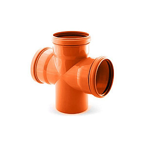 Крестовина для наружной канализации РосТурПласт 14602 110*110*110*87°