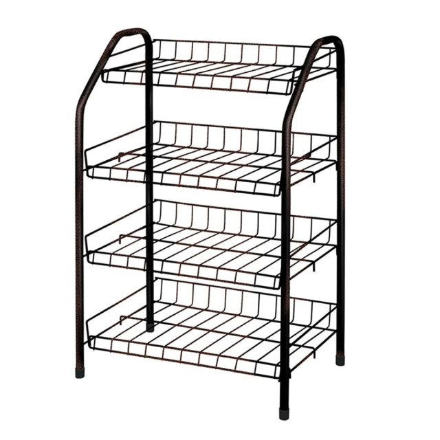 Этажерка для обуви Nika ЭТ2/Ч 4-х секционная черный 460*280*700 мм