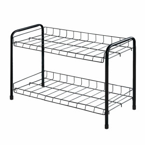 Этажерка для обуви Nika ЭТ3/Ч 2-х секционная черная 660*280*440 мм