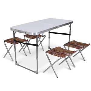 Набор Nika ССТ-К2 складной стол влагостойкий и 4 стула