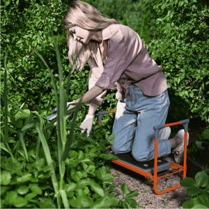 Скамейка садовая Nika СКМ2/О с мягким сиденьем оранжевая 560*300*425 мм