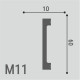 Молдинг Де-багет XPS Polymer M 11 60*10 мм Молдинг Де-багет XPS Polymer M 11 60*10 мм