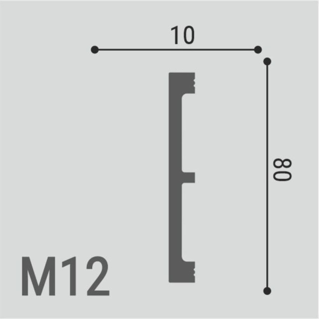 Молдинг Де-багет XPS Polymer M 12 80*10 мм Молдинг Де-багет XPS Polymer M 12 80*10 мм