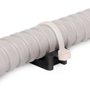 Площадка монтажная Fortisflex 62452 ПМО 15*10 мм черная 100 шт