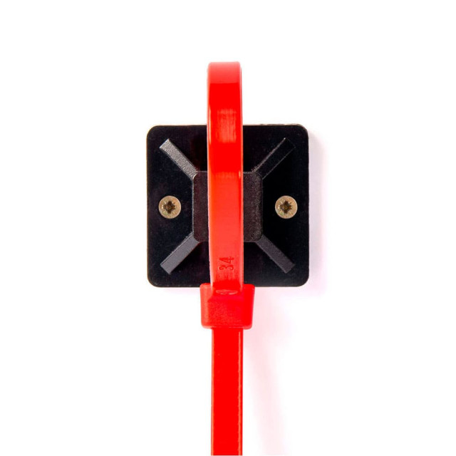 Площадка Fortisflex 63095 самоклеящаяся ПМС 25*25 мм черная 100 шт