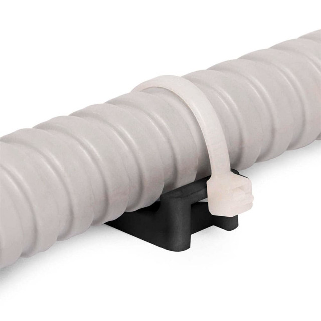 Площадка монтажная Fortisflex 63096 ПМО 22*16 мм черная 100 шт