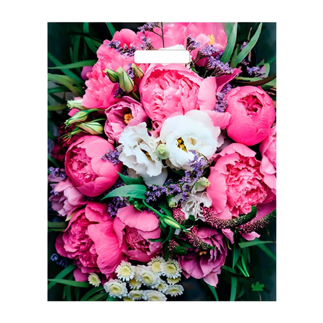 Пакет Артпласт Пионы ВУР39982 ПЭ с вырубной ручкой 38*45+3 см 60 мкм