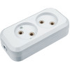 Колодка Navigator 61 583 NCA-BL01-02-Х-WH 2 гнезда без заземления